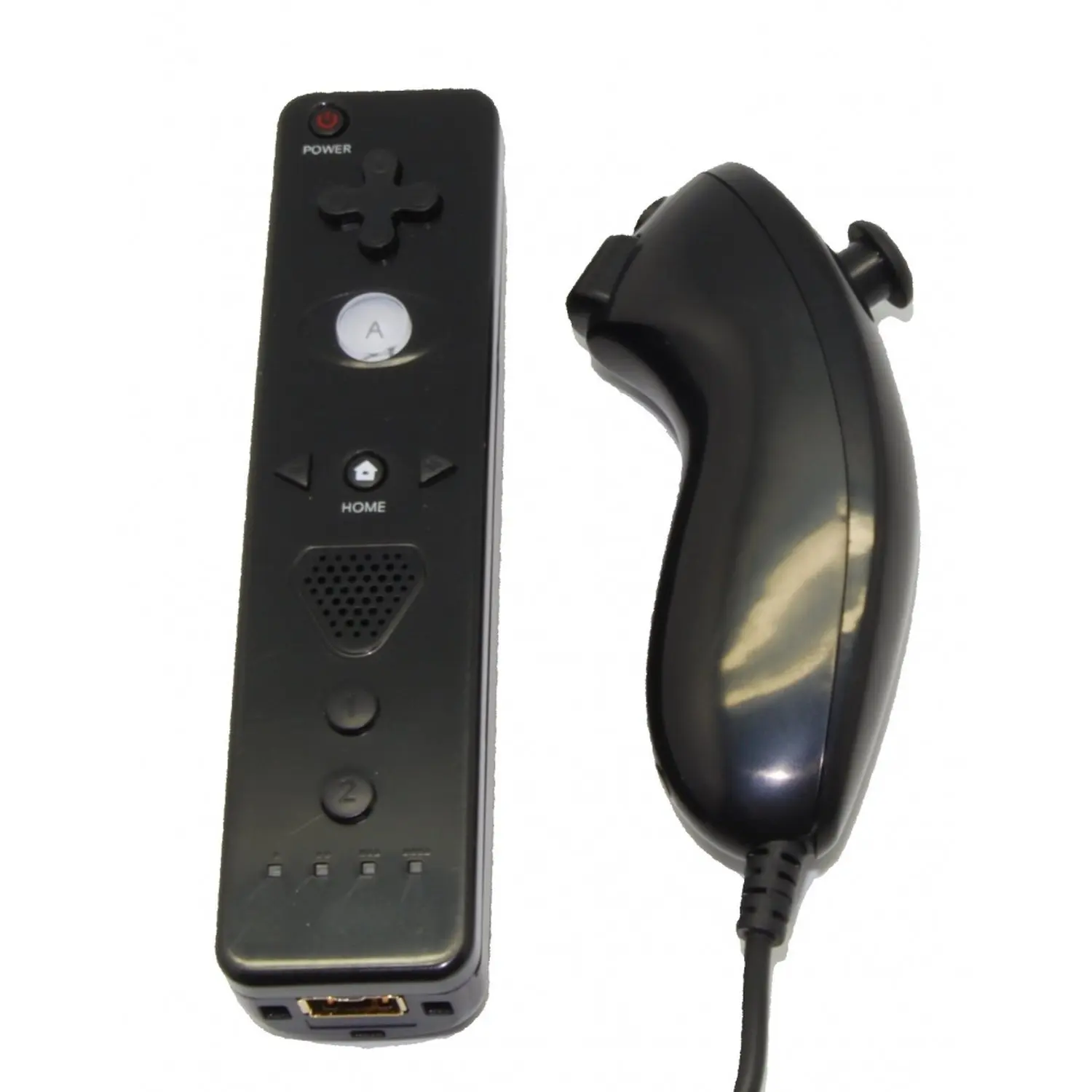 Built-in Motion Plus Wii Remote Pack + Nunchuck Compatible black | Электроника