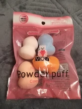 Esponja de maquillaje 4 unids/pack belleza maquillaje fundación de Puff conjunto seco y húmedo esponja Puff de polvo para cara líquido fundación crema