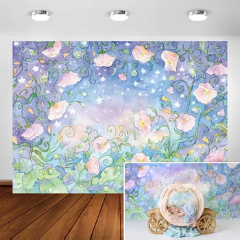 

Newborn Dream Backdrop Oil Painting Flower Floral Princess Baby Portrait Background for Photography Photo Studio Photocall