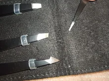 Pinzas antiestáticas de acero inoxidable para mantenimiento de cejas, herramientas de reparación de precisión Industrial, recta, 4 Uds.