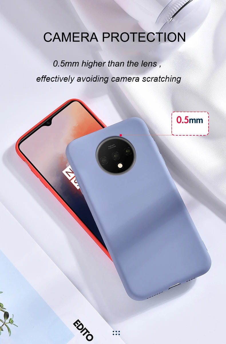 Силиконовый чехол для OnePlus 7T Pro, Мягкий Силиконовый противоударный чехол из ТПУ для One Plus 5 5T 6 6T 7 Pro