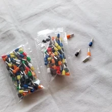 100PCS E2508 14 AWG 2.5mm2 Insulated Cord End Terminal Wire Ferrules