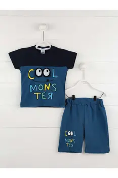 

2020 New Summer boy's shorts-t-shirts Fashion Printed Suit child daily Casual printed Cotton Sets Children's clothing models