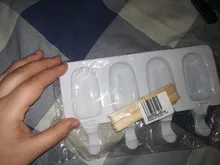 Moldes de silicona para helados, bandeja de cubitos de hielo de 4 celdas, fabricante de paletas de comida seguro, congelador casero, moldes de accesorio de cocina