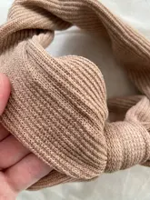 Accesorios para bebé niña, turbante sólido con nudo, diademas con lazo, diadema de punto de conejo, regalo al por mayor, 2019