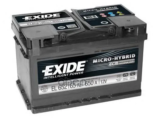 Аккумулятор Start&Stop Efb 12v 65ah 650a 278х175х175 Полярность Etn0 Клемы En Крепление B13 EXIDE арт. EL652