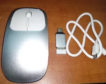 Silent Click Mouse Ergonomic-Mice Notebook Seenda Type-C Laptop Rechargeable Metal USB
