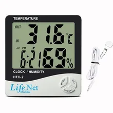 Цифровой термометр(крытый/Открытый) и гигрометр Будильник