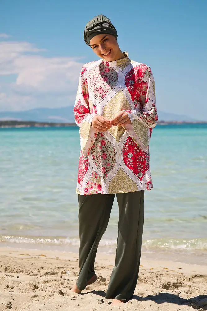 Марина 1948 консервативный Исламский купальник Maillot исламского Буркини скромный мусульманский