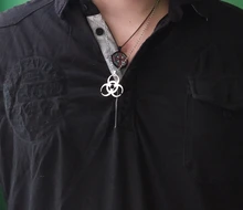 Badge Necklace Jewelry Pendant Umbrella Crystal Biochemical Gift Convex Round Glass Company