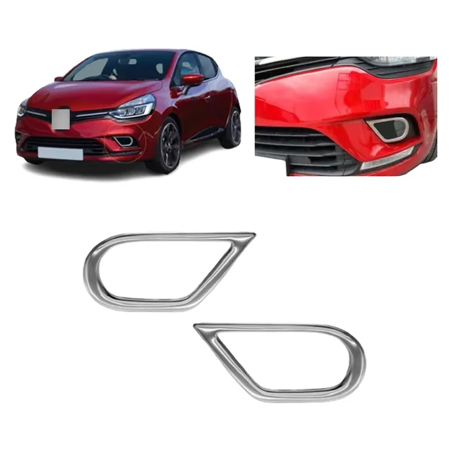 For Renault Clio 4 chrome fog frame 2015-2019 auto accessories spare parts  front bumper stickers tuning high quality