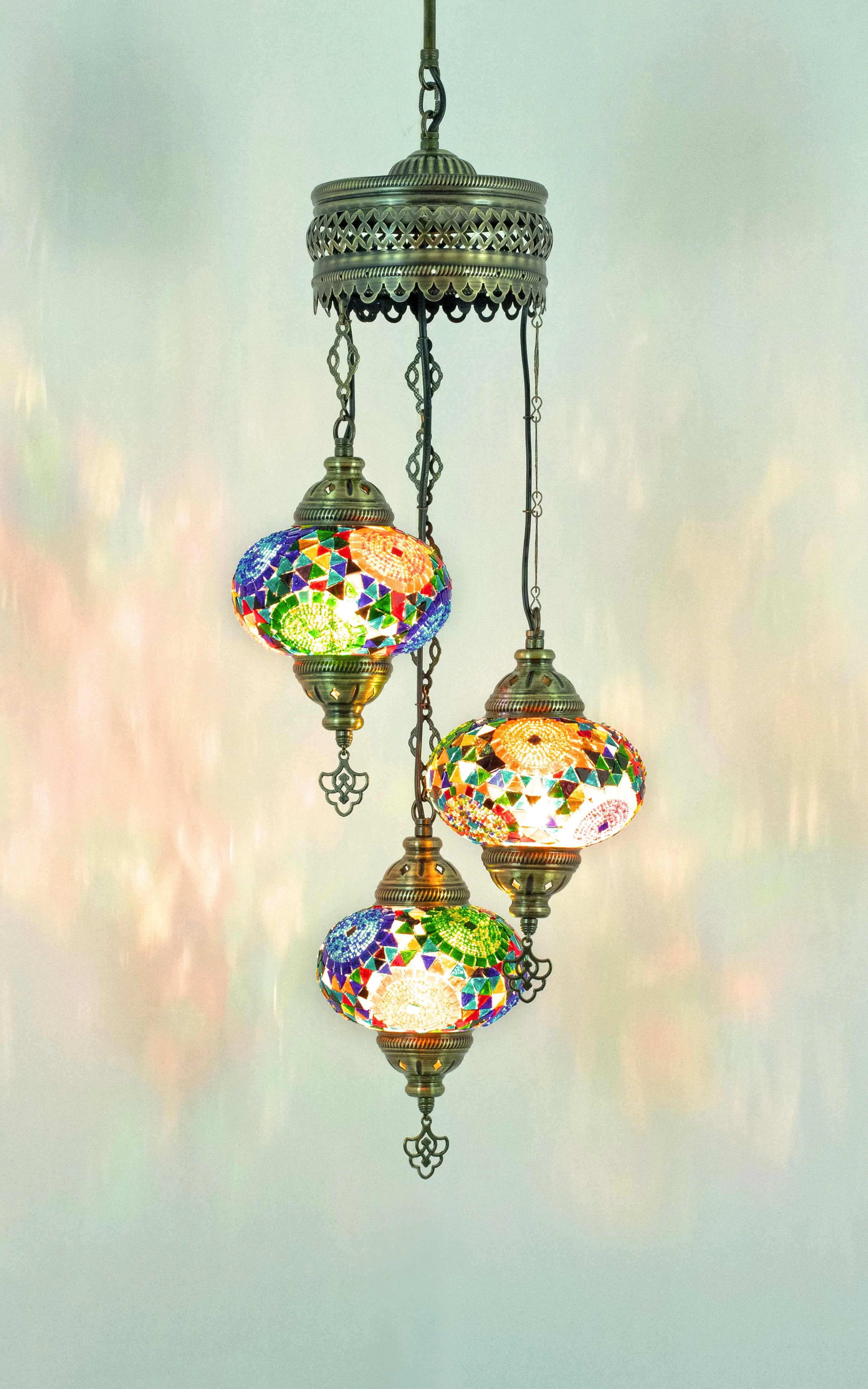 Amazing Turkish Chandelier mosaic hanging Moroccan vintage pendant lampshade glass light ceiling vintage chandelier Chandeliers