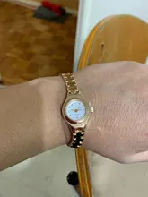 Relojes de pulsera pequeños de acero inoxidable para mujer, pulsera femenina de oro rosa de lujo, de diamantes, regalos, 1 Uds.