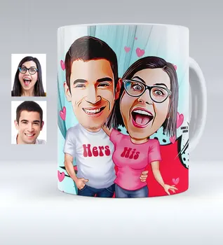 

Personalized Valentine Caricature Of White Mug cup-5 Funny Fun Personalized Design Reliable Quality Special occasions
