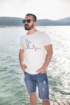 

Angemiel Wear Dancing Heartbeat Ritmi Cotton White Men 'S T-Shirt