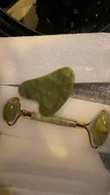 Xiuyu Jade Facial de ojo piedra de masaje raspado Guasha Junta verde Natural Jade rodillo Estiramiento Facial masajeador del cuerpo de herramienta