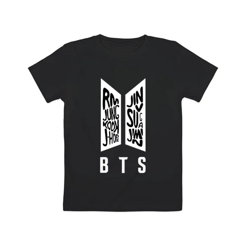 Детская футболка хлопок «BTS» для мальчиков и девочек, Легкая футболка из хлопка с рисунком - Цвет: Армейский зеленый