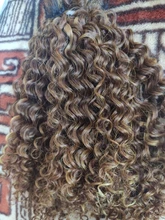 FASHION IDOL-mechones de pelo sintético rizado Afro, malla con división frontal con cierre, extensiones de cabello falso tejido de 16-20 pulgadas