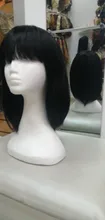 Human-Hair-Wigs Bang Bob Wigs No-Lace Angelbella Remy Full-Machine Straight Brazilian