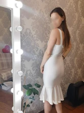 Bandage Dress Ocstrade Mermaid Bodycon White Evening Summer Sexy Celebrity Party-Club