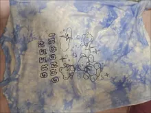 Algodón camiseta con oso Streetwear Verano de gran tamaño, camiseta de las mujeres Harajuku Tops de manga corta Tee Hip Hop teñido camiseta divertida