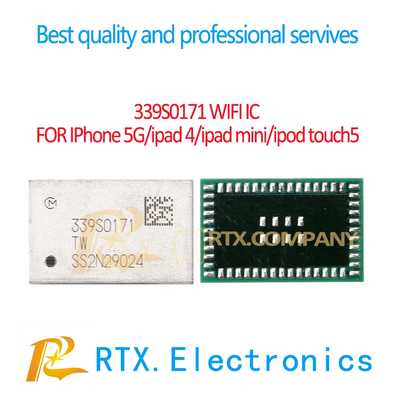 

Original WIFI IC 339S0171 For IPhone 5G/ipad 4/ipad mini/ipod /touch5 WI-FI Module WLAN bluetooth Signal Chip 339S0185 For Iphone 5 u1089 WIFI IC Motherboard No WIFI Signal repair replacement Chip 1-10pcs/lot