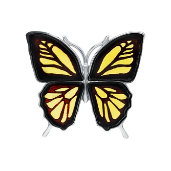 

Silver Pendant with amber sunlight sample 925