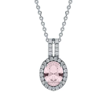 

Silver Pendant with morganites and cubic zirconia sunlight sample 925