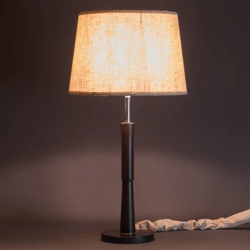 

Desk lamp dark wood and METAL 16X50 BEIGE linen screen