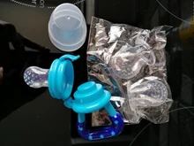 Chupete de silicona para bebé, soporte para chupete, alimentador de pezón de bebé, suministros de alimentación de frutas para bebés, pezones, clips