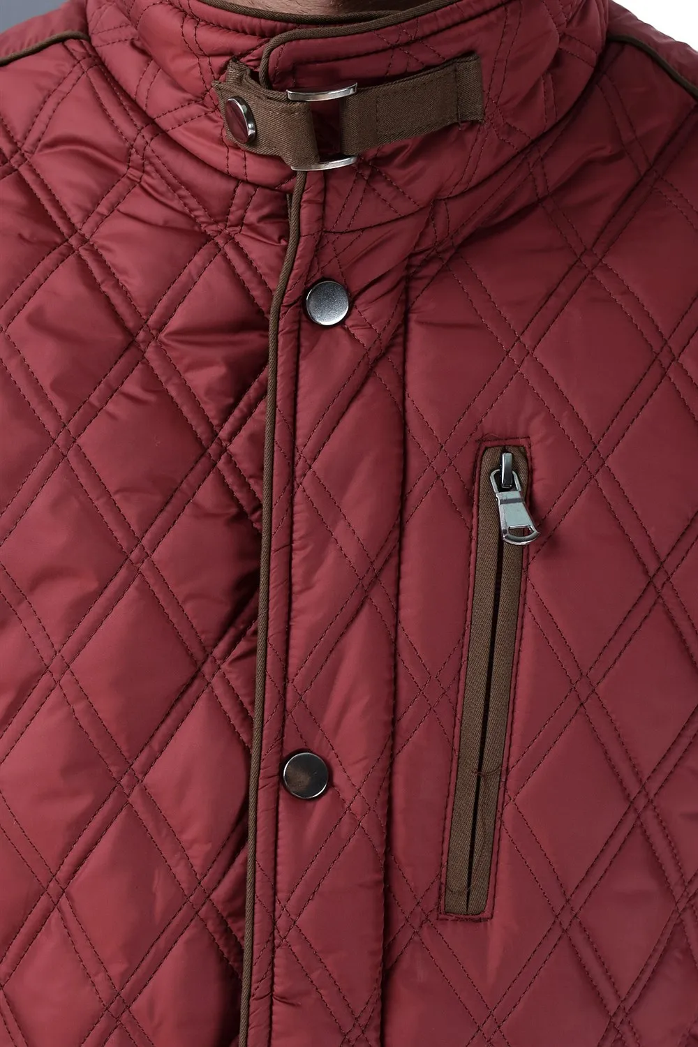 K8613 Пальто DEWBERRY-бордовый