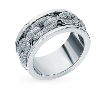 

Silver ring with cubic zirconia sunlight sample 925