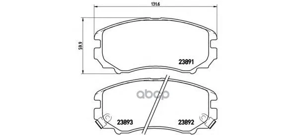 Brake pads for Hyundai Tucson/Kia Sportage 04 Front Brembo P30018 Brembo. P30018
