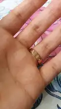 Trendy Stainless Steel Rose Gold Color Love Ring for Women Men Couple CZ Crystal Rings