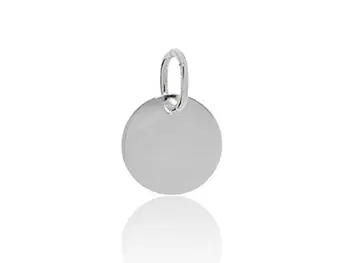 

16 mm diameter smooth silver round plate with Hoop Handle