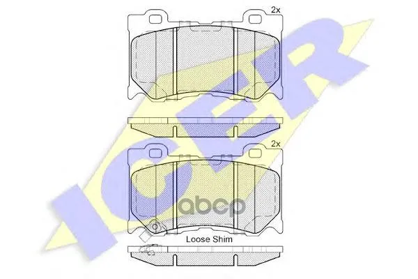 182089_колодки Дисковые Передние! Infiniti Fx35/Fx50/G37 08 Icer 182089 Icer арт. 182089