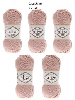 

Thread 1 Pack (5 Balls) Alize Cotton Gold Hobby Color : powder Amigurumi Yarn (1 Ball: 50 Gram/165 Mt.) Color Number: 161