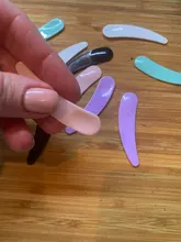 Mini espátula cosmética desechable, máscara de maquillaje curvada, cuchara de Crema para Ojos, palo de maquillaje, Kits de herramientas de belleza facial, 10 Uds.