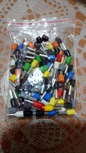 100PCS E2508 14 AWG 2.5mm2 Insulated Cord End Terminal Wire Ferrules