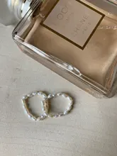 FFLACELL alta calidad Natural de agua dulce perla Multi-Cuentas anillo dedo joyería continuo círculo minimalista anillo de fiesta joyería