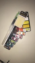 Superior 18/25/33/42Color sólido pintura acuarela con cepillo de agua portátil acuarela pigmento para principiantes dibujo suministros