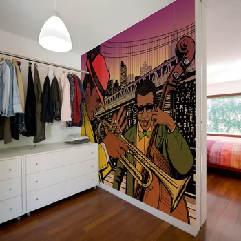 

Wall mural-Jazz evening-350x270 cm