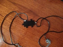 Las parejas rompecabezas collares 2 unids/set para las mujeres amante oro y negro de Color plata rompecabezas colgante collar de joyería Love regalo