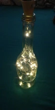 Paquete de luces de Botella de vino Solar 20 LED, cadena de corcho Solar, alambre de cobre ligero, luz de hadas para vacaciones, fiesta de Navidad, decoración de boda, 10 unidades