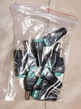 5 Juegos de 10 Uds. De cámaras, 2,1mm x 5,5mm, adaptador de enchufe hembra y macho, toma de corriente continua, color verde