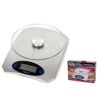 

KITCHEN scale bascula DIGITAL 5 KG small Kitchen young weight mini toggles with glass tray