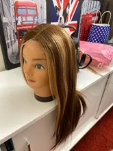 Pelucas de cabello humano rubio miel marrón brasileño para mujeres, pelo liso de hueso 13x4, encaje frontal resaltado, cierre