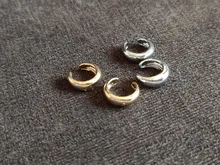 Pendiente Vintage sencillo en forma de U para oreja, Clip no perforado, Punk, Color antiguo, flor pequeña tallada, hueco, nuevo