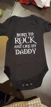 Body de algodón de manga corta para bebé recién nacido, ropa bonita para bebé, mono, traje infantil, Body de bebé Rock de 0 a 18 meses