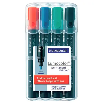 

Set of permanent Staedtler lumocolor, 2mm, 4 colors, plastic pen
